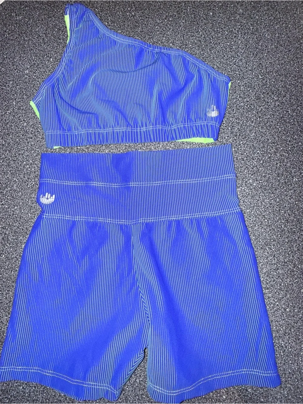Taytr Vibe Dancewear One-Shoulder Dance Set - Blue Size Adult Small